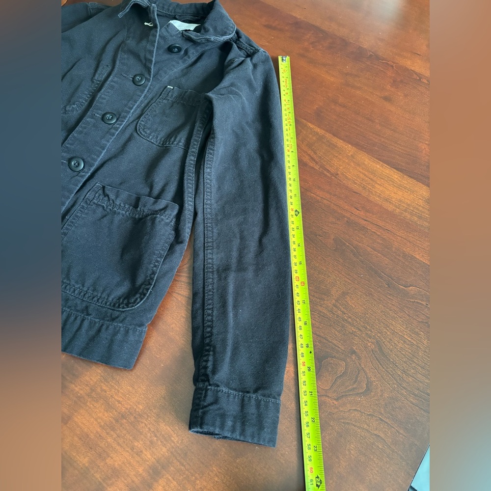 Everlane Cotton Canvas Chore Coat, Black/Charcoal, Classic, Buttoned,Women’s XXS - Picture 14 of 15